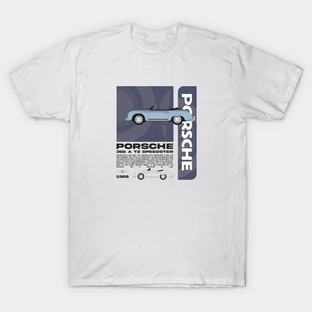 1958 Porsche 356 Speedster T-Shirt by kindacoolbutnotreally